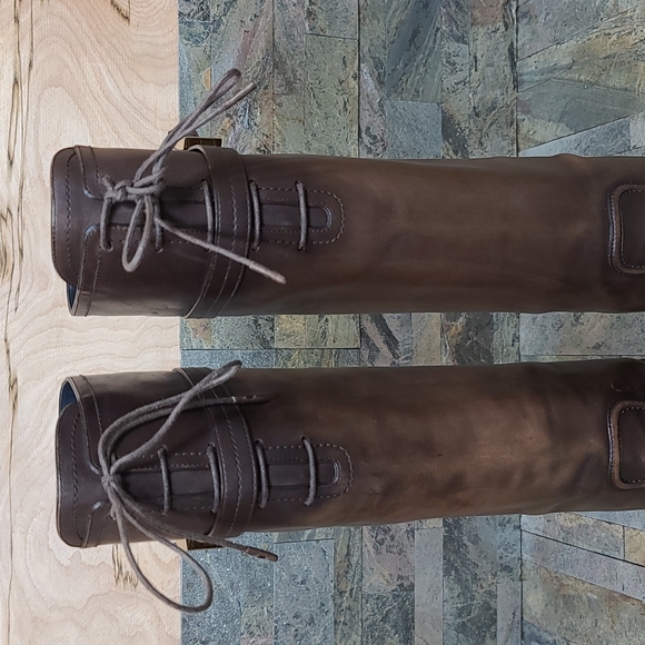 Louis Vuitton Distressed Riding Boots Sz 37 1/2 - Picture 3 of 13